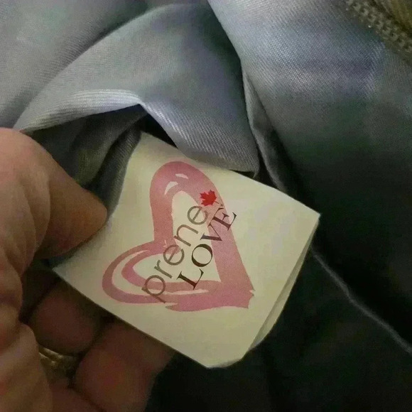 Prene Love Neoprene silver Fawn print w middle stripes satchel tote - Picture 13 of 16